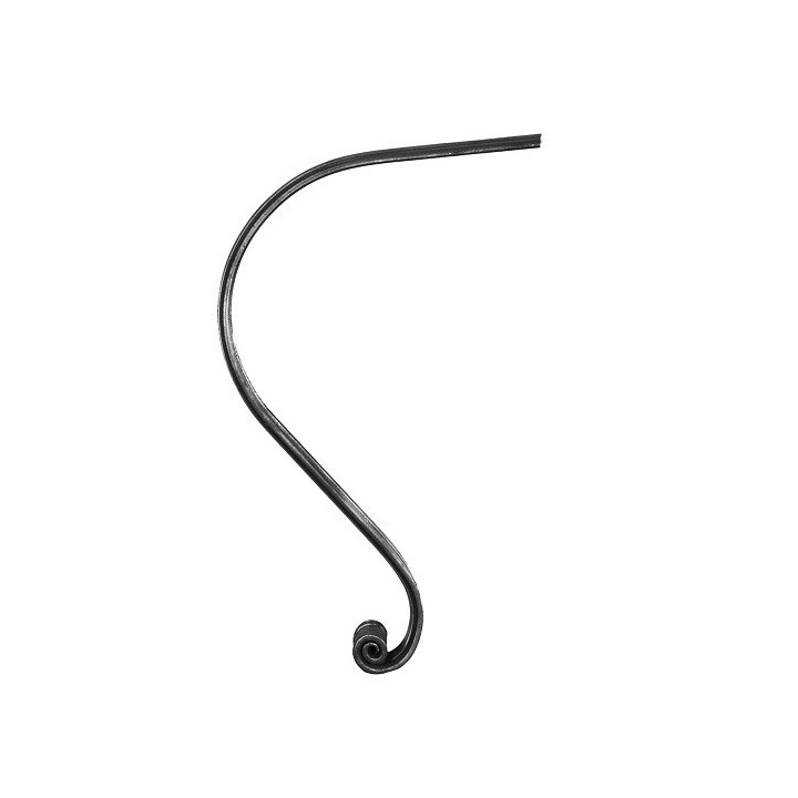 Soporte cuello de cisne mc 40 moldurado - acabado de sus barandillas de acero