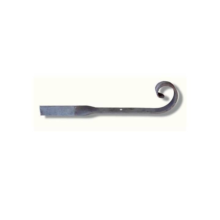 Soporte pérgola acabado cola de carpa 40x8mm - hierro forjado maison du fer