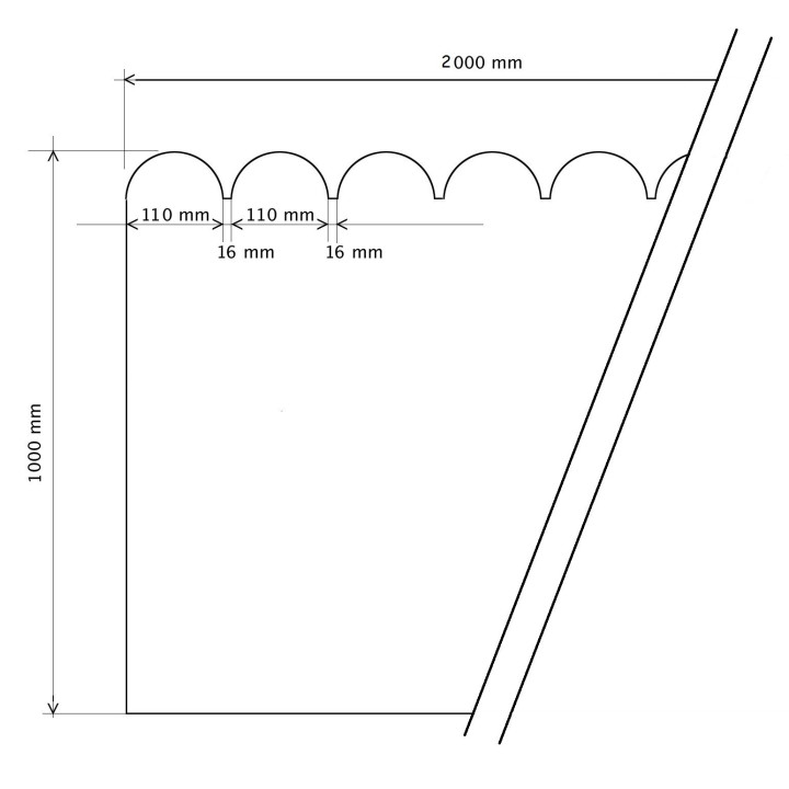Chapa festoneada 2000x1000mm ideal para sus vallas - fácil de instalar