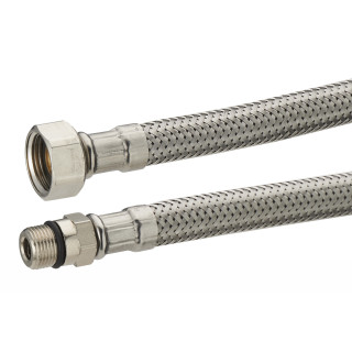 FLEXIBLE ALIM. INOX FM 3/8 - 10X100 L:300 DN8 PLAQ