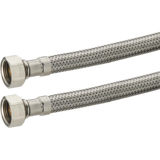 FLEXIBLE ALIM. INOX DF 1/2 - 1/2 L:150 DN8 PLAQUETTE 1 PIÈCE
