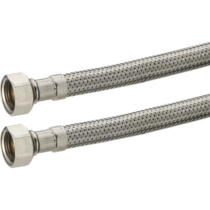 FLEXIBLE ALIM. INOX DF 3/4 - 3/4 L:500 DN13 PLAQUE