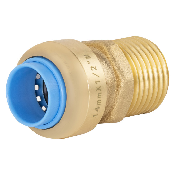 TOUTPUSH RACCORD DROIT M 1/2 - Ø14