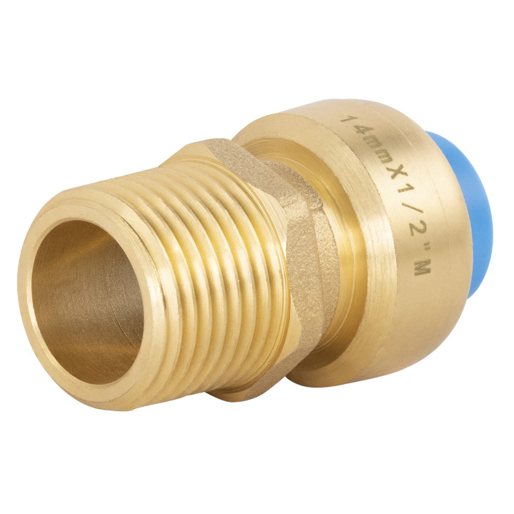 TOUTPUSH RACCORD DROIT M 1/2 - Ø14