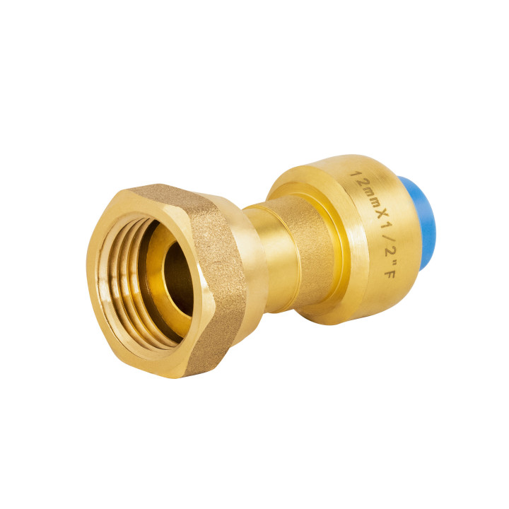 TOUTPUSH RACCORD DROIT F ÉCROU LIBRE 1/2 - Ø12