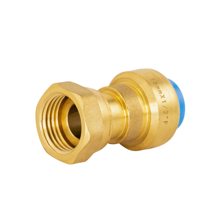 TOUTPUSH RACCORD DROIT F ÉCROU LIBRE 1/2 - Ø16