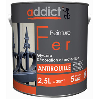 Peinture fer antirouille Addict 2.5 l gris anthracite