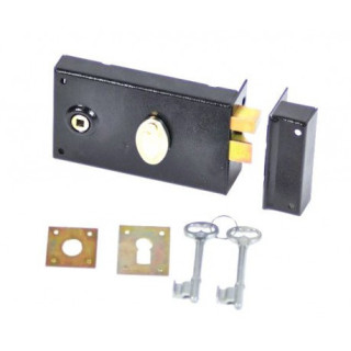 Serrure droite pour portail a fouillot 1 point - Metalux