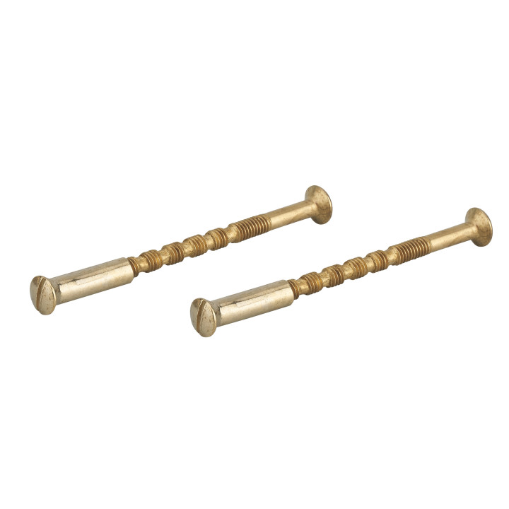 JEU DE 2 VIS SECABLES AVEC DOUILLES M4x50 LAITONNEES