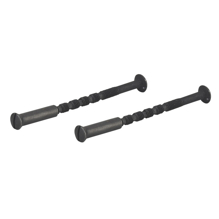 JUEGO DE 2 TORNILLOS SEPARABLES CON CASQUILLOS M4x50 NEGROS