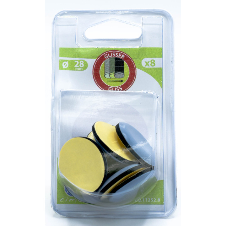 Patin adhesif ptfe bleu d30 x8