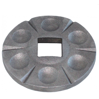 Tapa de anclaje plana redonda 80mm agujero cuadrado 20x20mm esp 8mm - Herrería