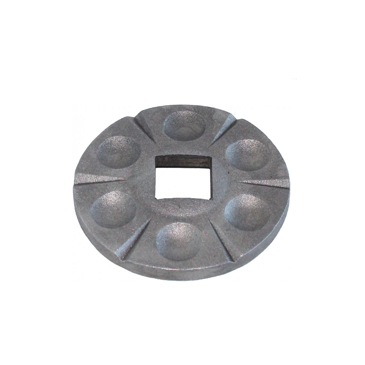 Tapa de anclaje plana redonda 80mm agujero cuadrado 20x20mm esp 8mm - Herrería