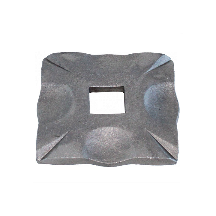 Tapa de anclaje plana cuadrada 85 agujero cuadrado 20 espesor 8 mm - Herrería