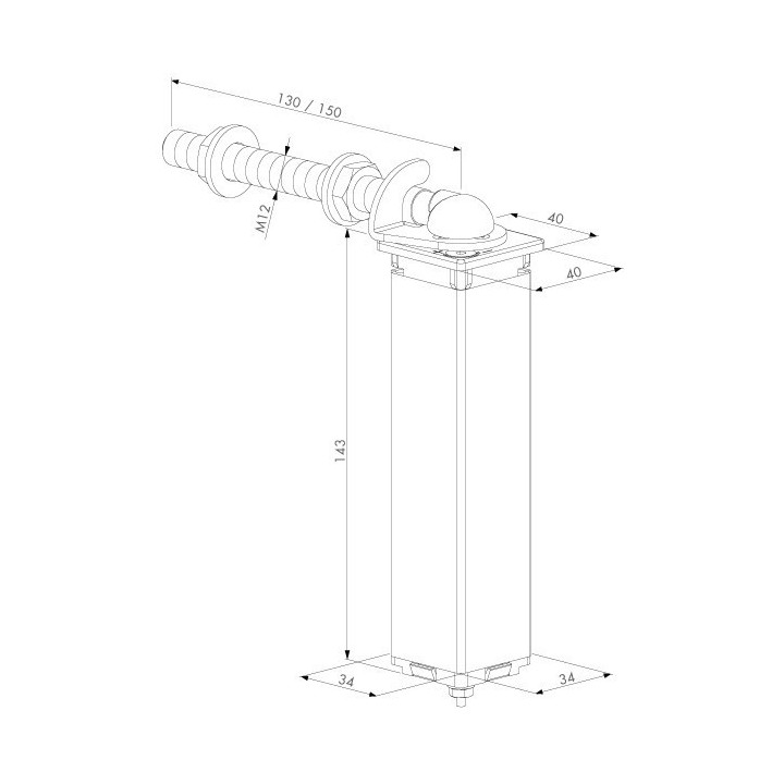 Charniere ressort portillon 130mm -espace quicallerie