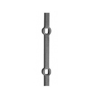 Travesaño reforzado perforado cuadrado 16x16mm eje - click and collect