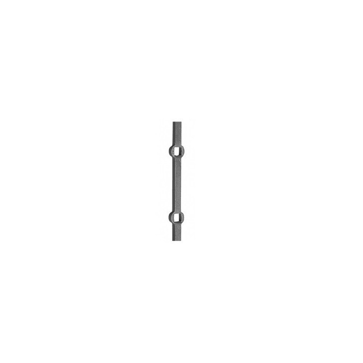 Traverse renflee percee carre 2mm - sur maison du fer