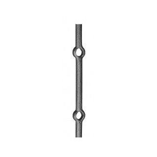 Travesaño reforzado perforado redondo 20mm - casa del hierro