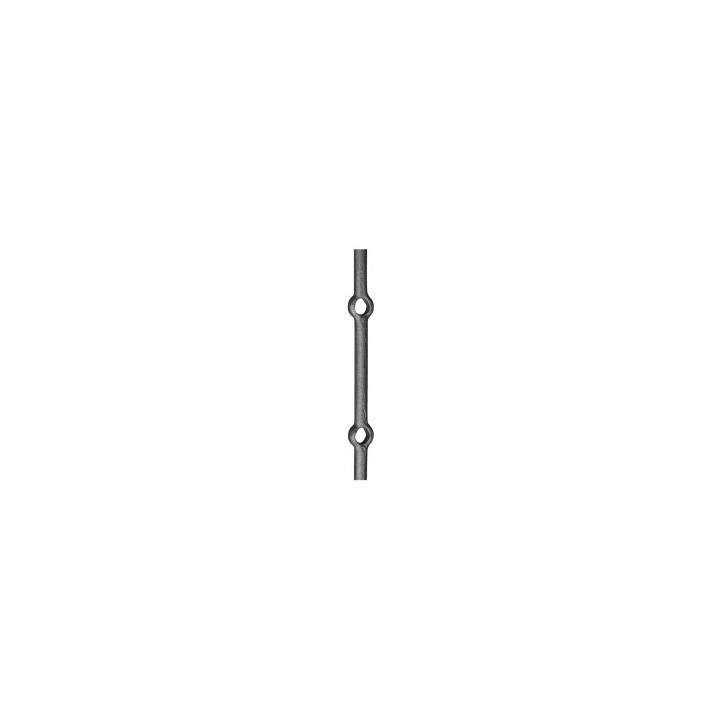 Travesaño reforzado perforado redondo 20mm - casa del hierro