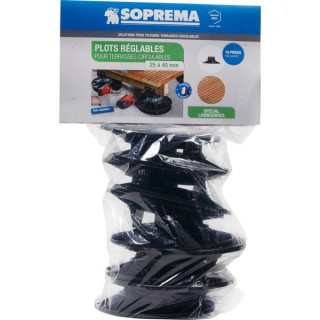 plots ajustables con tornillo para viguetas bolsa de 10 soprema® h: 25 a 40 m m