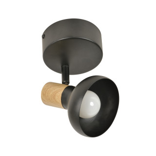 Foco de metal negro mate corep alvar 1l l10cm.