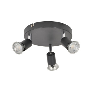 Lámpara de techo metálica negra mate corep andy 3l d19cm