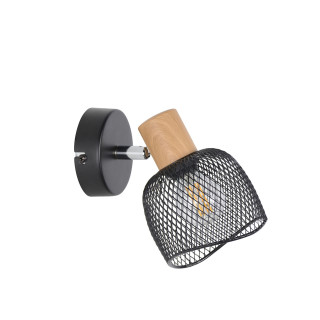 Foco de metal negro corep ottawa h15cm.