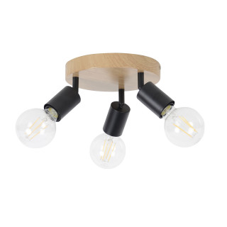 Lámpara de techo de metal natural Corep Berkley 3 luces, d20cm.