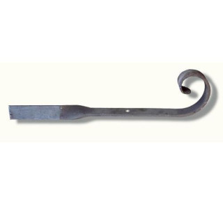 Soporte pérgola acabado cola de carpa 40x8mm - hierro forjado maison du fer