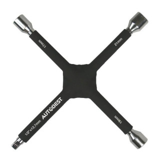 Llave de cruz con funda negra 17x19x21x1/2 - maison du fer
