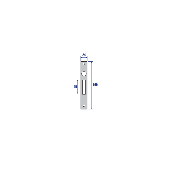 Cerradero para cerradura de puerta corredera con gancho. accesorio para puerta