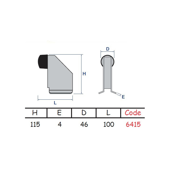 Tope para soldar- puerta corredora- MDFeshop