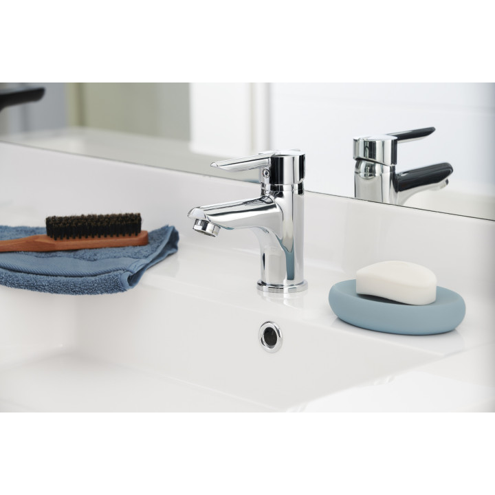 Mezclador lavabo nf alto cromado