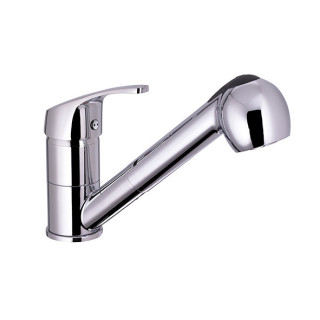Mezclador fregadero con ducha pola cromado
