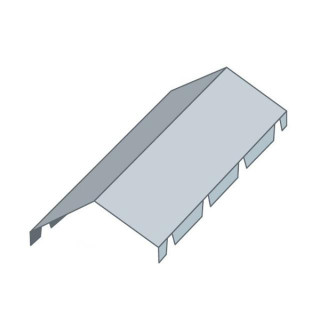 Cumbrera 2100 x 500 x 0.63 doble verde - equipamiento edificio