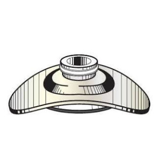 Plaqueta ovalada alu con arandela PVC 40x28x2 - fijaciónrevestimiento - mDFeshop