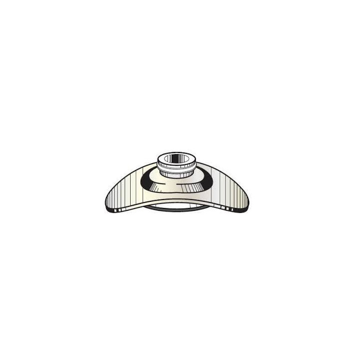 PLAQUETTE ALU OVALE AVEC RONDELLE PVC 40X28X8 100P