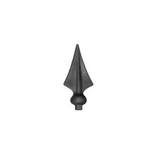 Punta de lanza con base de hierro redonda de 14mm altura 140mm-Herrería