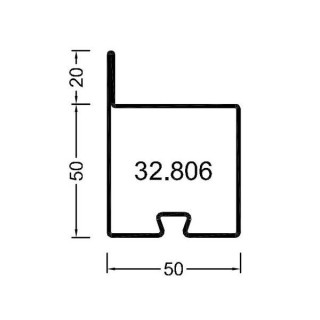 Perfil de acero Forster 32 806 - Tubular cuadrado para carpintería metálica