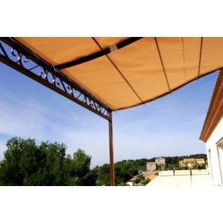 Pérgola modelo Ginosa de 8 metros de longitud. Fabricación a medida.