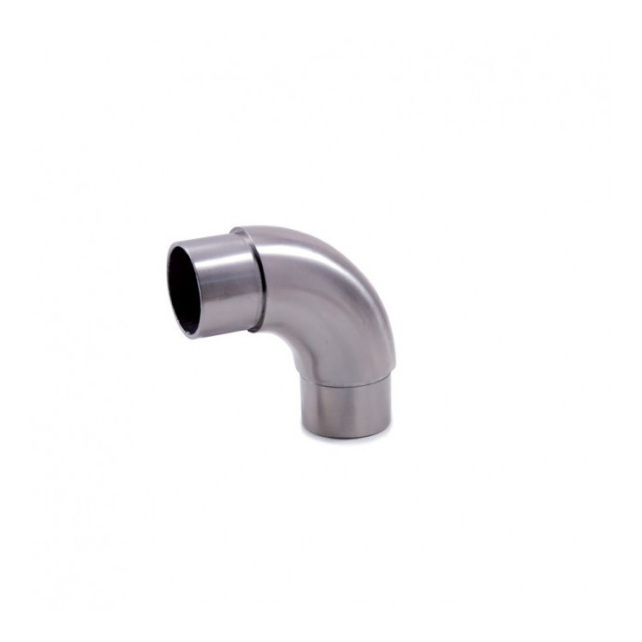 Codo de conexión redondeado de acero inoxidable 304 para tubo redondo de 42,4mm de diámetro