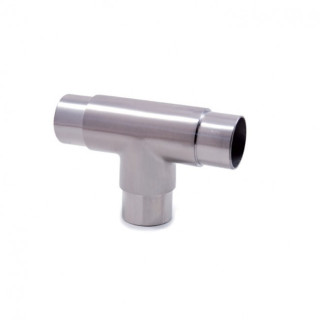 Conector de barandilla de acero inoxidable para tubo redondo de 42,4 mm de 3 vías