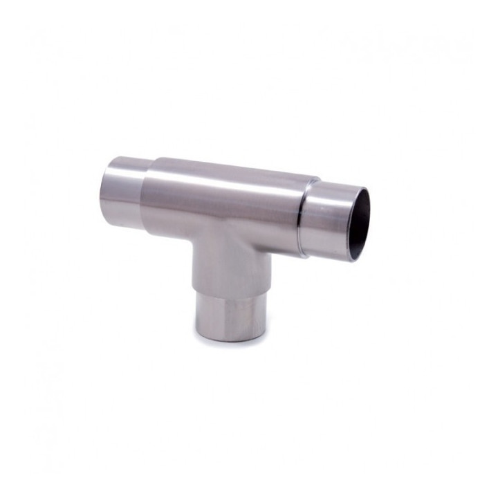 Conector de barandilla de acero inoxidable para tubo redondo de 42,4 mm de 3 vías