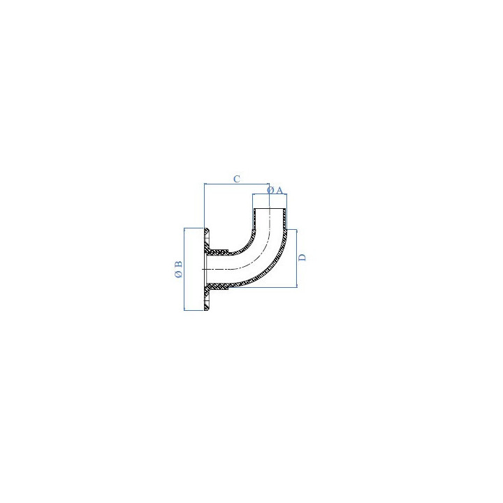 Vente de fixation murale en inox 316 L pou tube rond 42,4mm