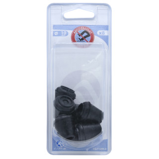 Embout enveloppant caoutchouc noir d25 x4