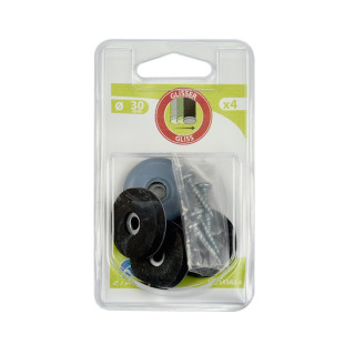 Patin a vis ptfe bleu d30 x4