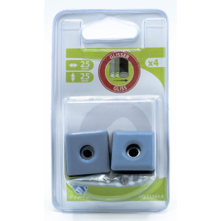 Patin a vis ptfe bleu 25x25 x4