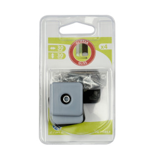 Patin a vis ptfe bleu 30x30 x4
