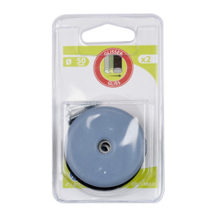 Patin a vis ptfe bleu d50 x2