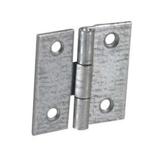 Charniere carre acier zingue 30x30 x2